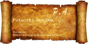 Potoczki Apolka névjegykártya